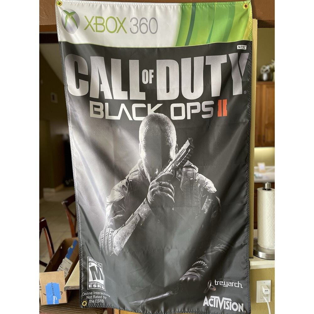 Call Of Duty Black Ops 2 5ft Flag Microsoft XBOX 360 2012 Poster COD II